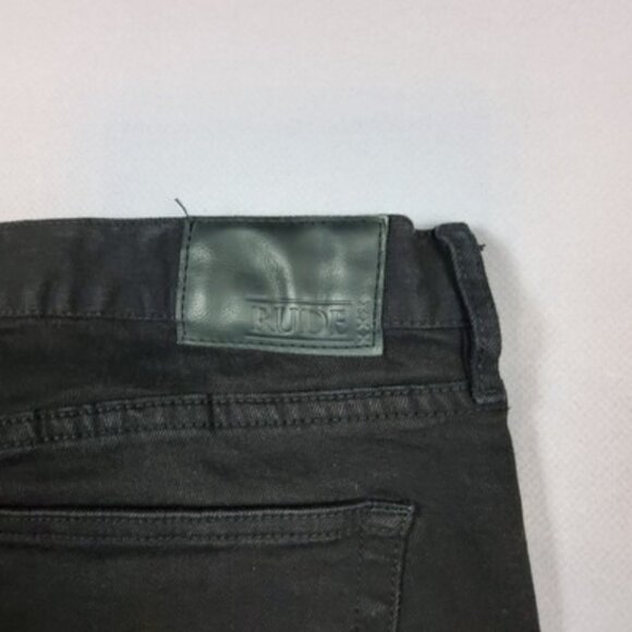 Rude XXX Men's Size 38x30 Black Denim Skinny Pants - Picture 11 of 11